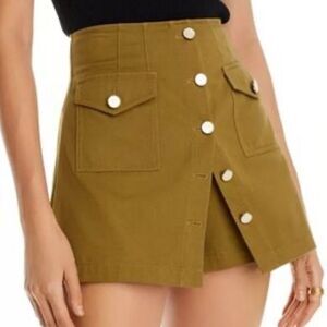 Derek Lam Khaki Button-Front Skort NWT!